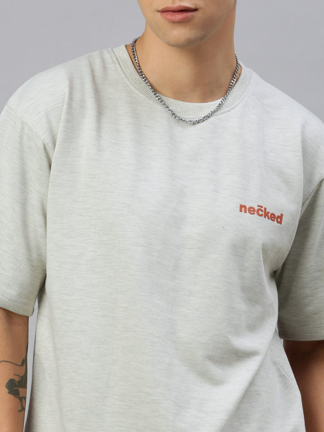 Printed Round Neck Oversize Half Sleeve T-Shirt