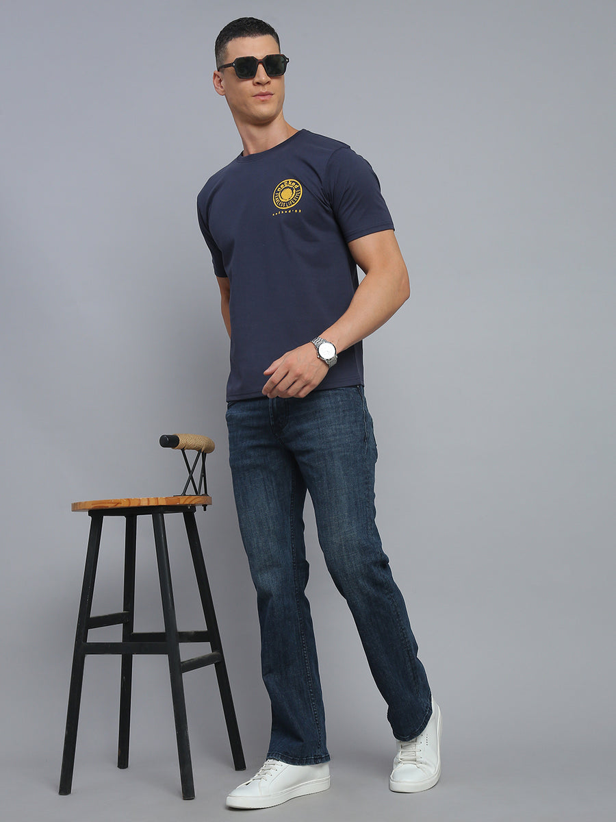 Blue Vintage Boot Cut Fit Stretchable Jeans