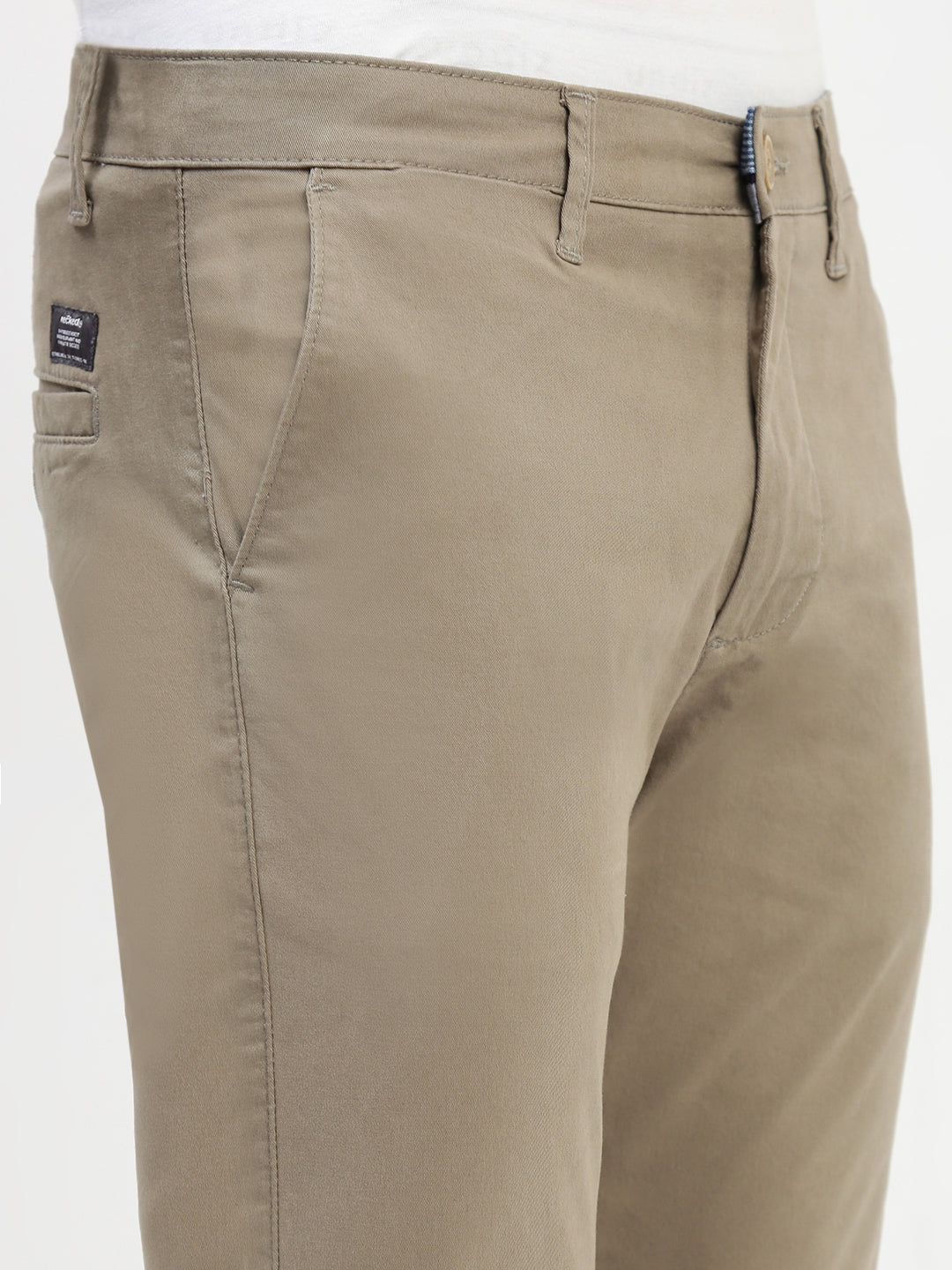 Dark Beige Comfort Fit Chinos Paint