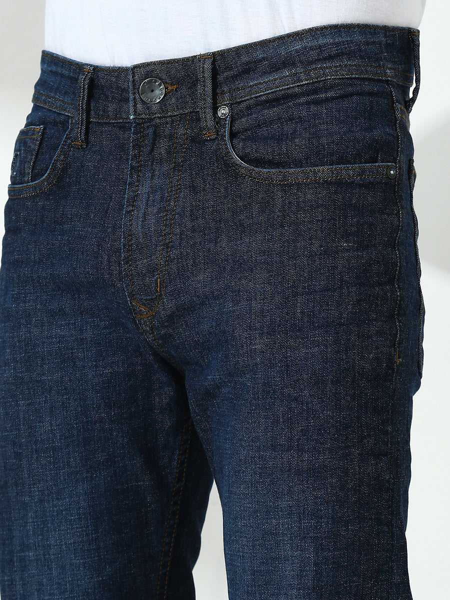 Blue  Slim Fit Stretchable Jeans