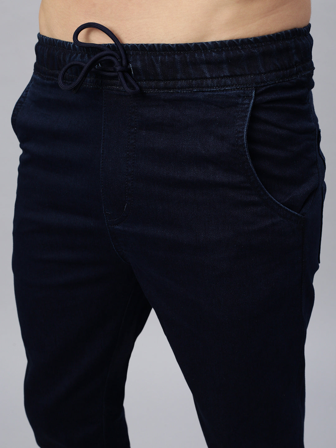 Dark Blue Slim Fit Cross Pocket Joggers