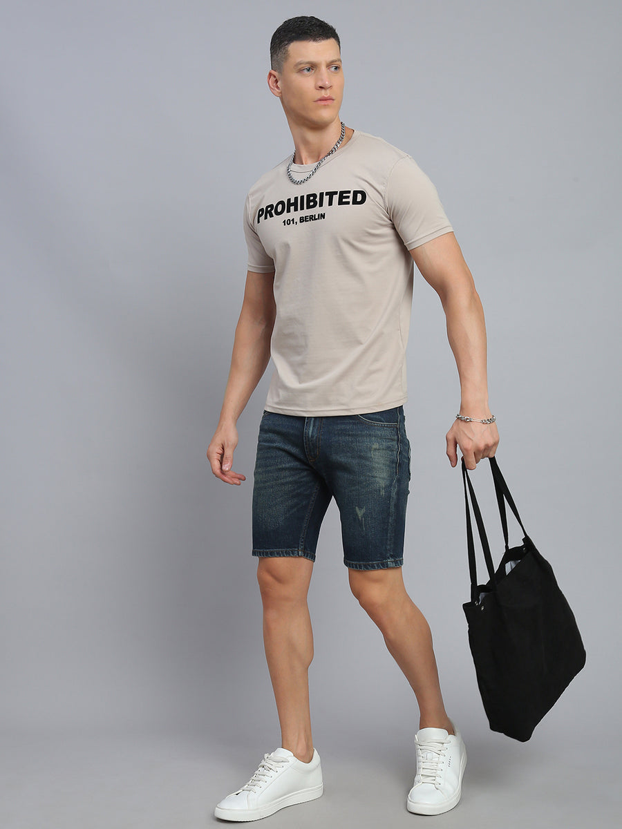 Dark Blue Vintage Slim Fit Shorts