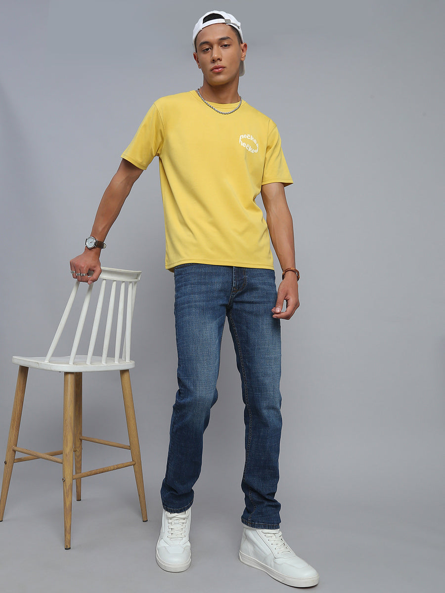 Mustard Yellow Polo Cotton T-Shirt