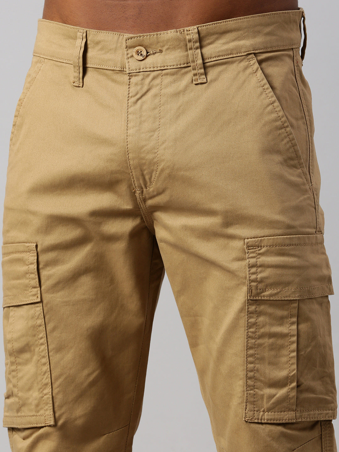 Khakhi men’s premium cotton cargo pants