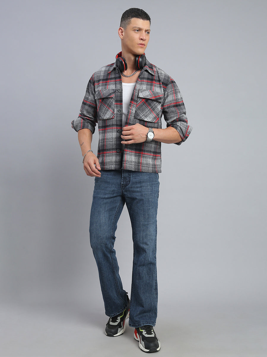 Ash Blue Boot Cut Fit Stretchable Jeans