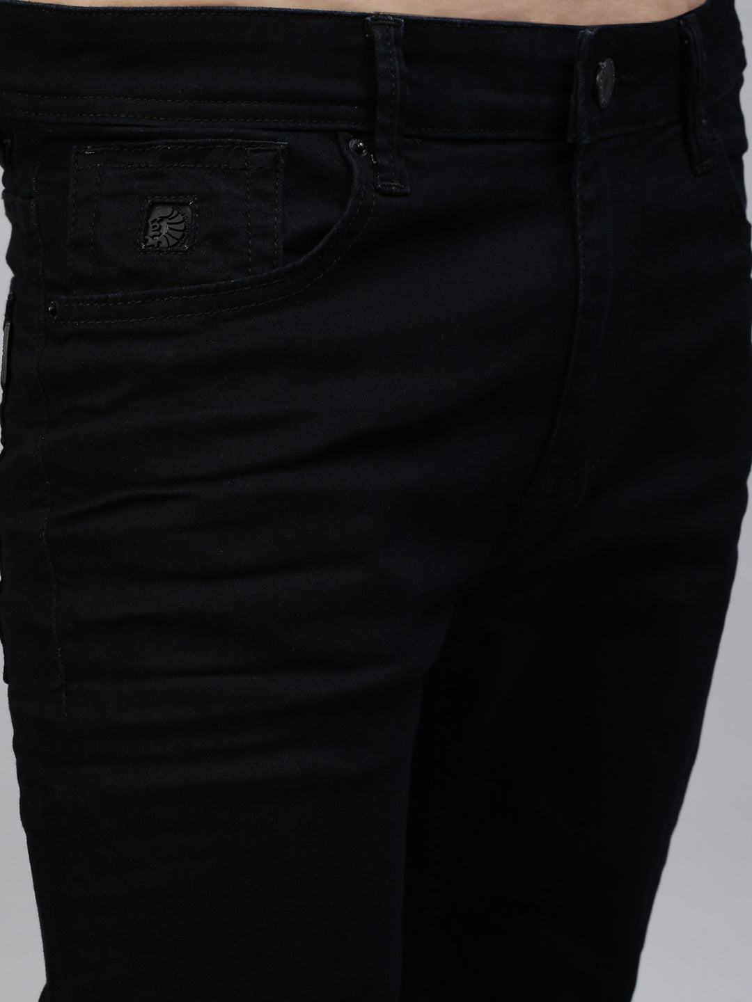 Raw Dark Blue Straight Stretchable Jeans
