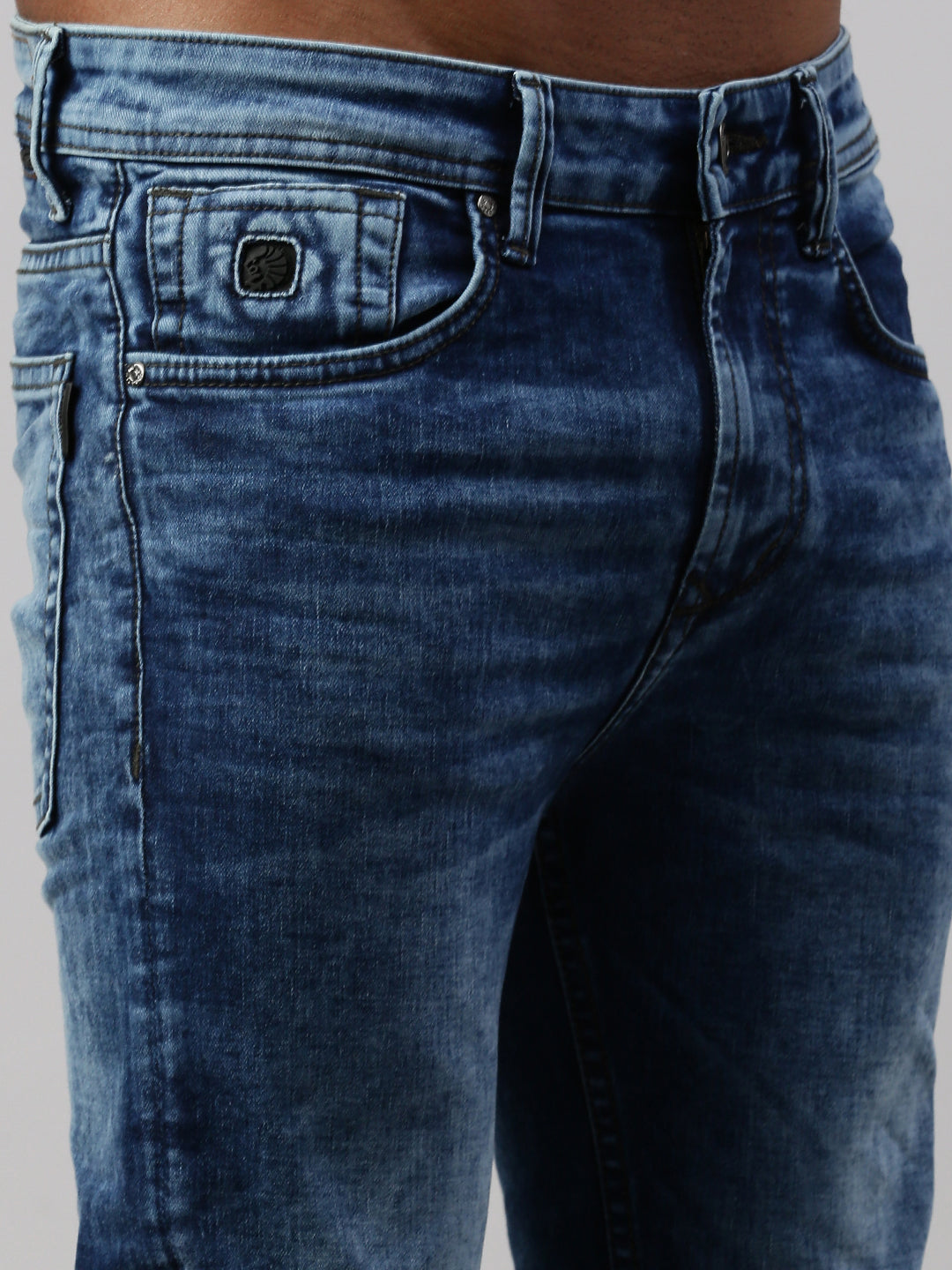 Blue Vintage Slim Fit Stretchable Jeans