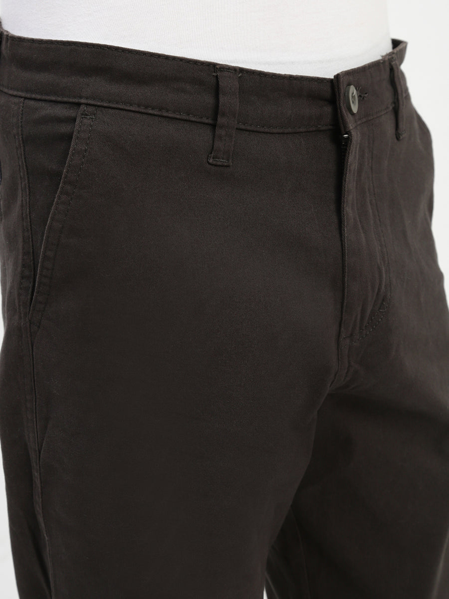 Dark Olive Straight Fit Cross Pocket Cotton Pants