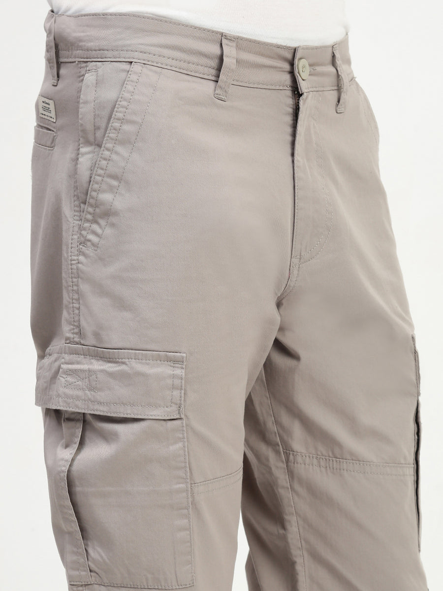 Gray 9 Pocket Regular Fit Cargo Paint