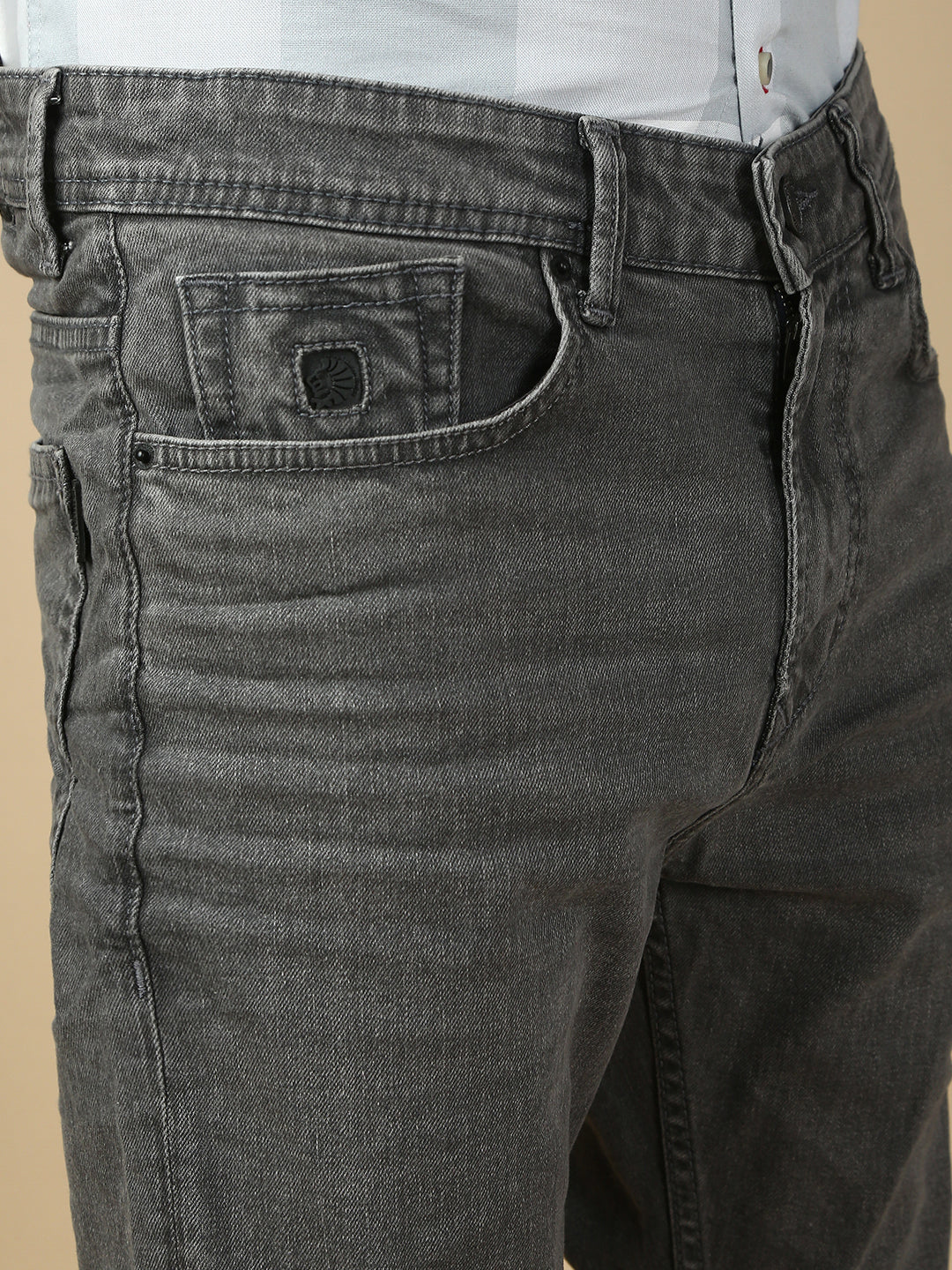 Dark Gray Slim Fit Stretchable Jeans