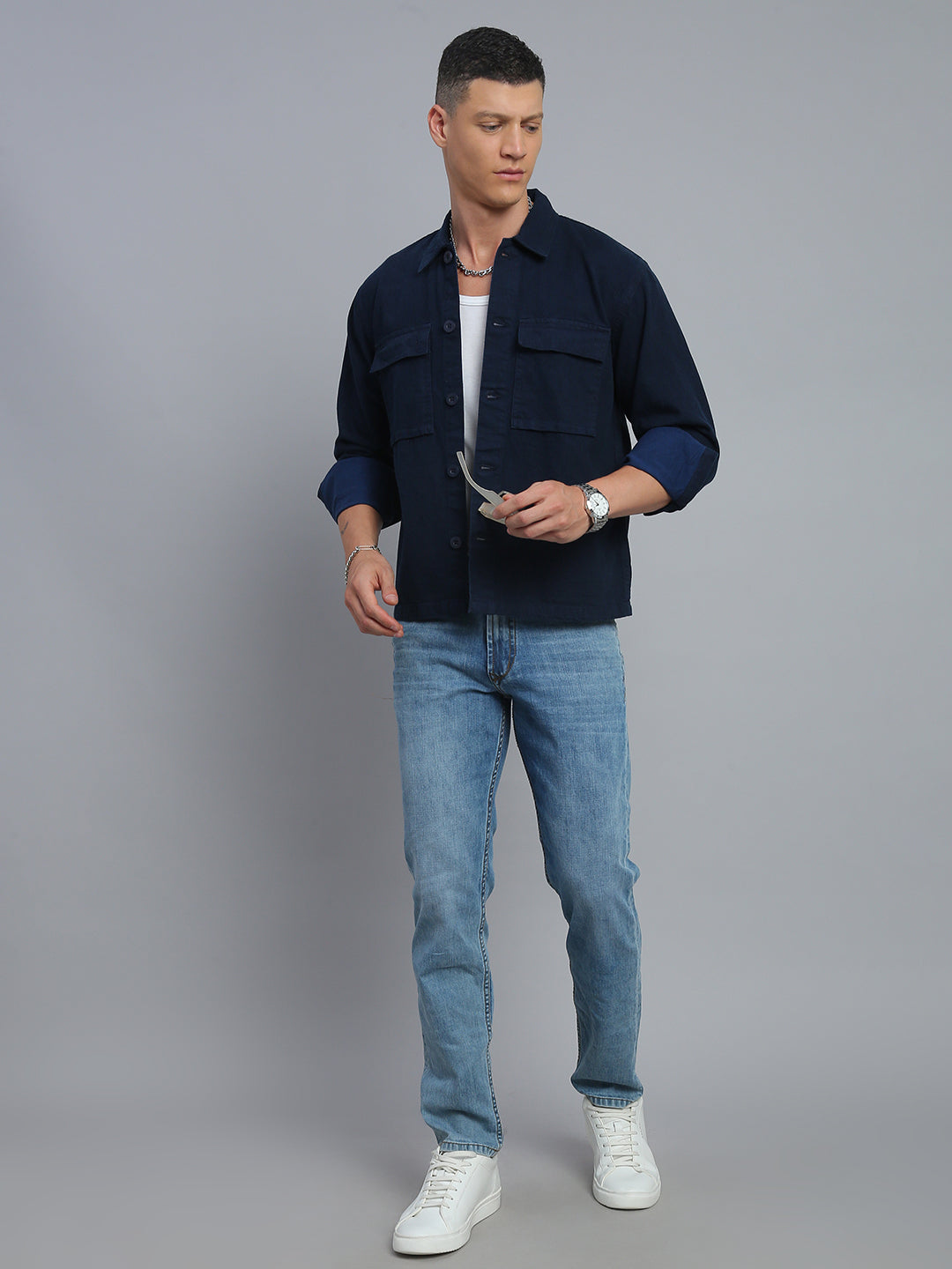 Light Blue Comfort Fit Stretchable Jeans