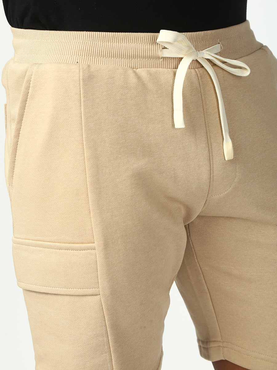 Beige Relax Fit Shorts