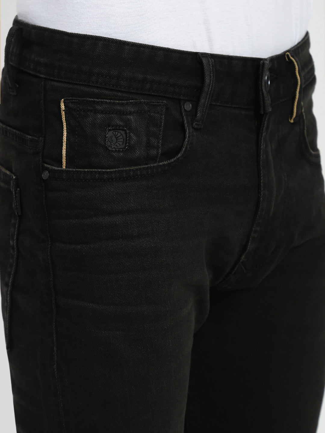 Vintage Carbon Black Slim Straight Fit Selvedge Jeans