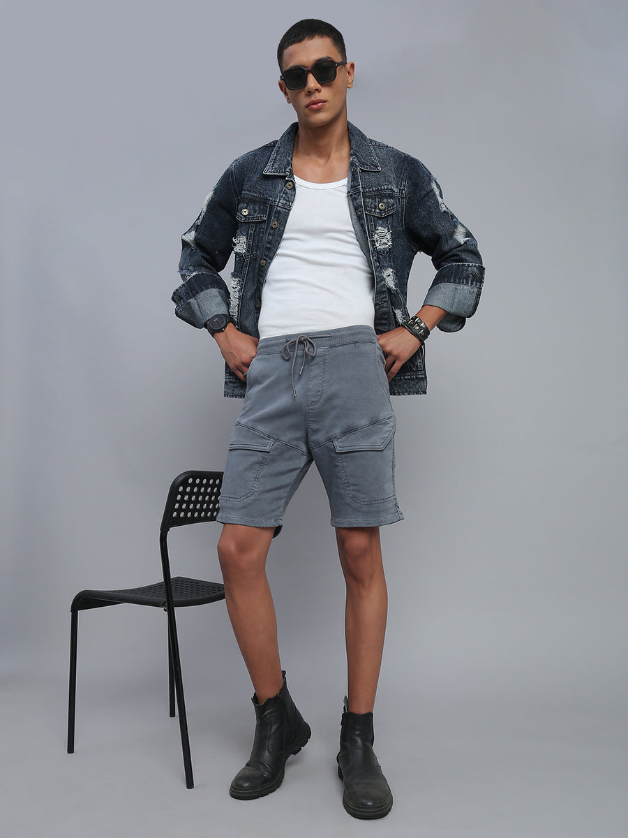 Steel Grey Comfort Fit Shorts