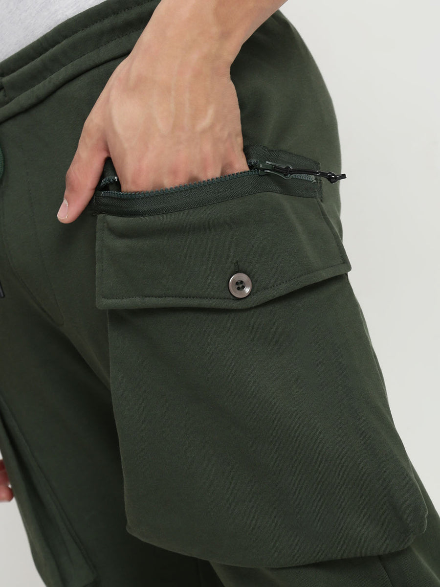 Olive  Relax Fit Cross Pocket Lower