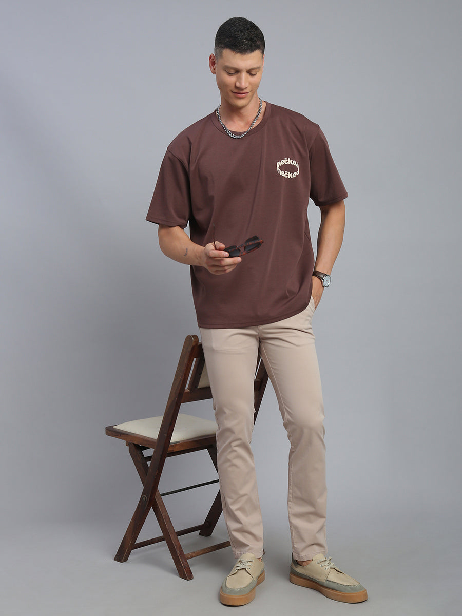 Dusty Pink Comfort Slim Fit Chinos Paint