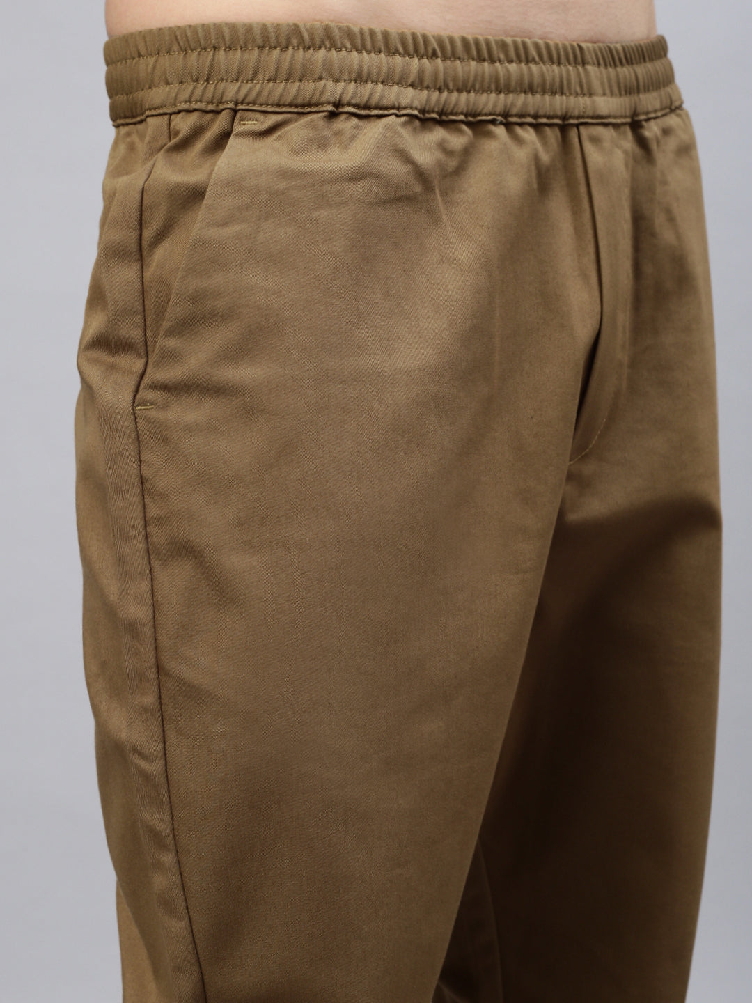 Khakhi Slim Fit Men’s Cotton Pants