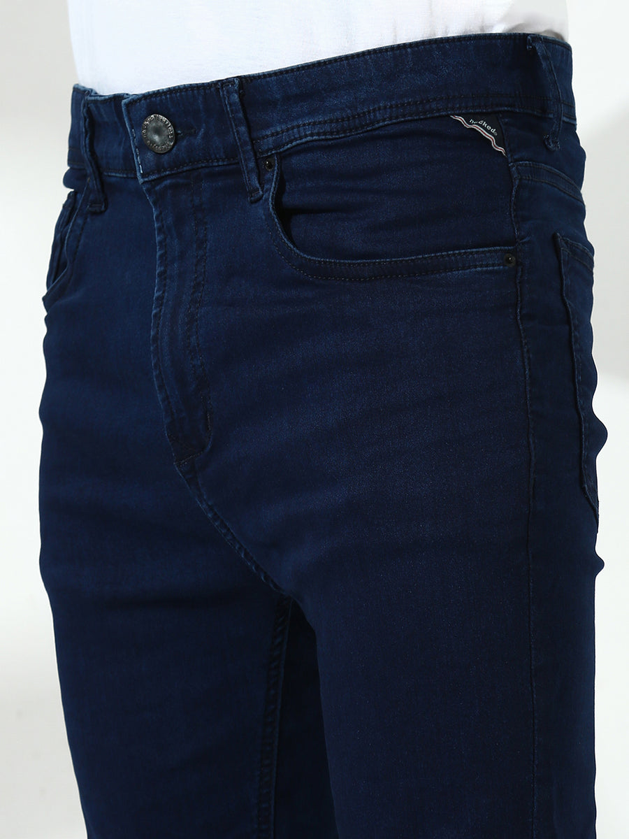 Navy Blue Raw Wash Skinny Fit Jeans