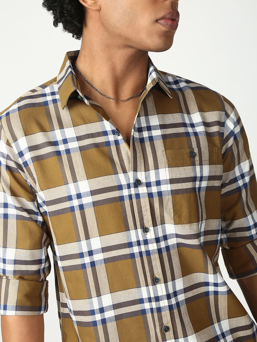 Checks Full Sleeve Relax Shirt With Pocket