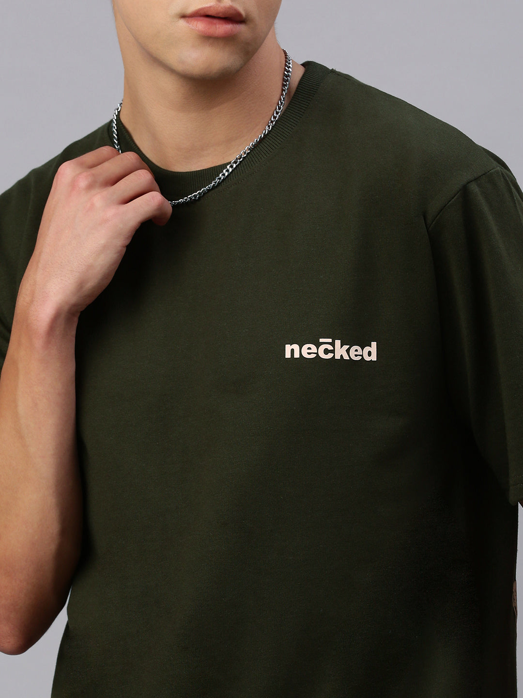 Printed Round Neck Oversize Half Sleeve T-Shirt