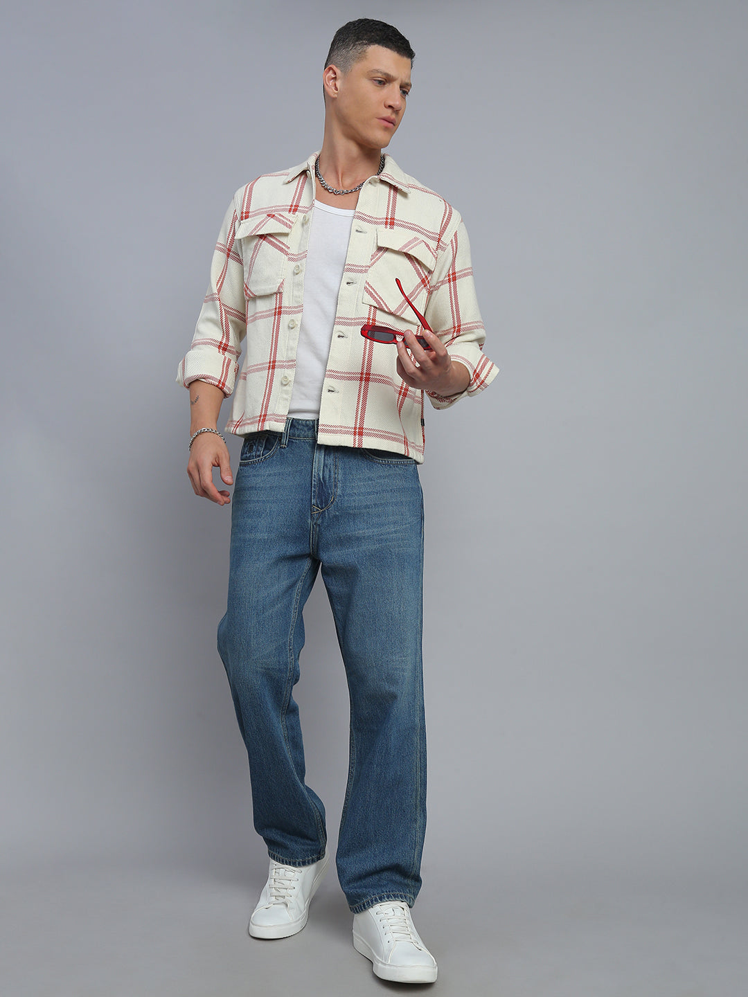 Blue Vintage Straight Fit Jeans