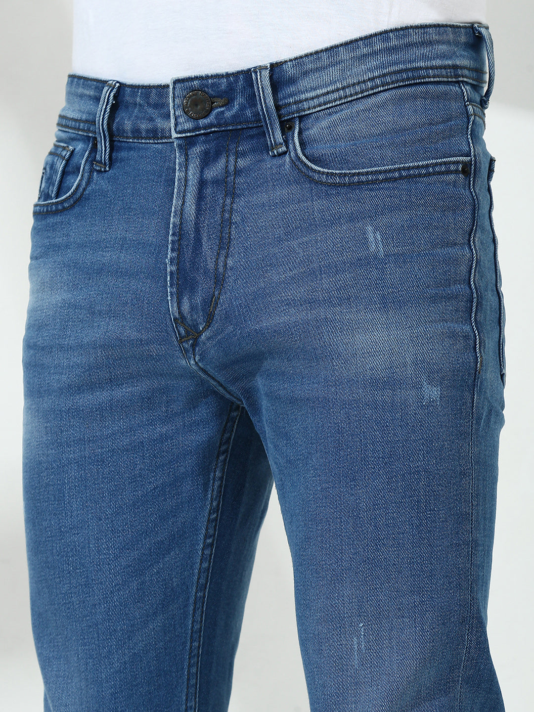 Light Blue  Slim Fit Stretchable Jeans