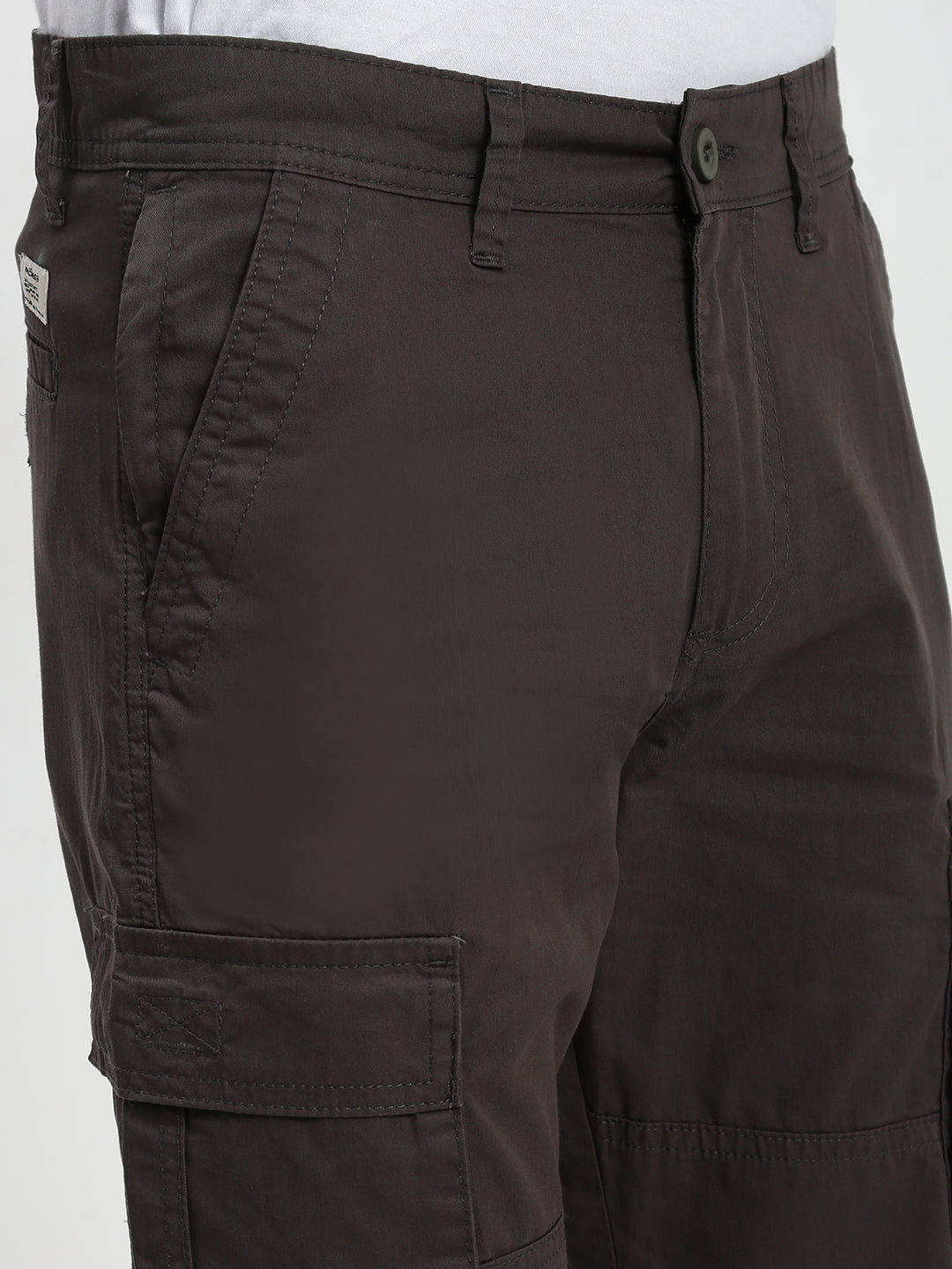 Dark Gray 9 Pocket Regular Fit Cargo Paint