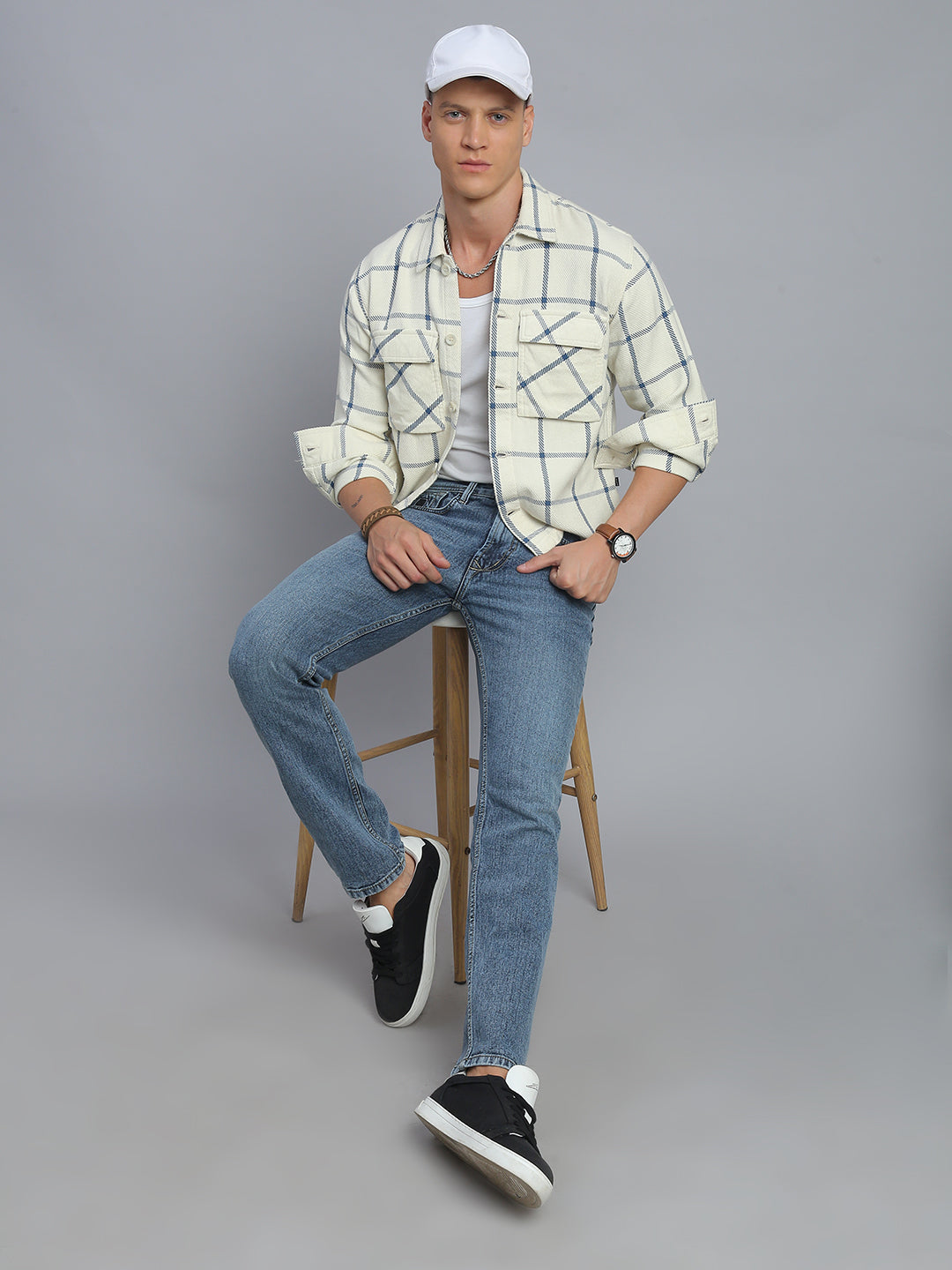 Blue Vintage Comfort Slim Fit Stretchable Jeans