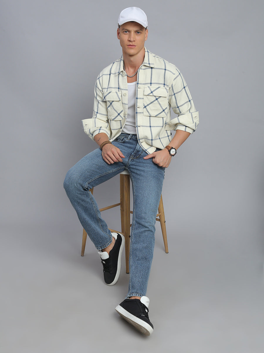 Blue Vintage Comfort Slim Fit Stretchable Jeans