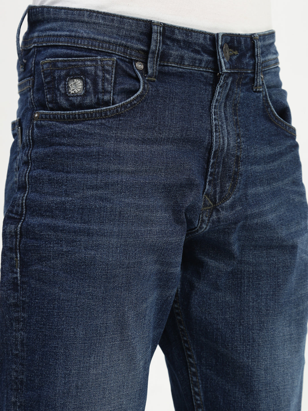 Dark Blue Relax Fit Stretchable Jeans