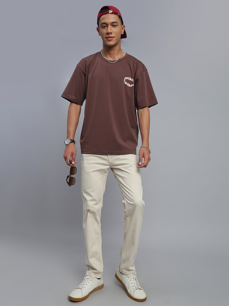 Cream Comfort Slim Fit Stretchable Jeans