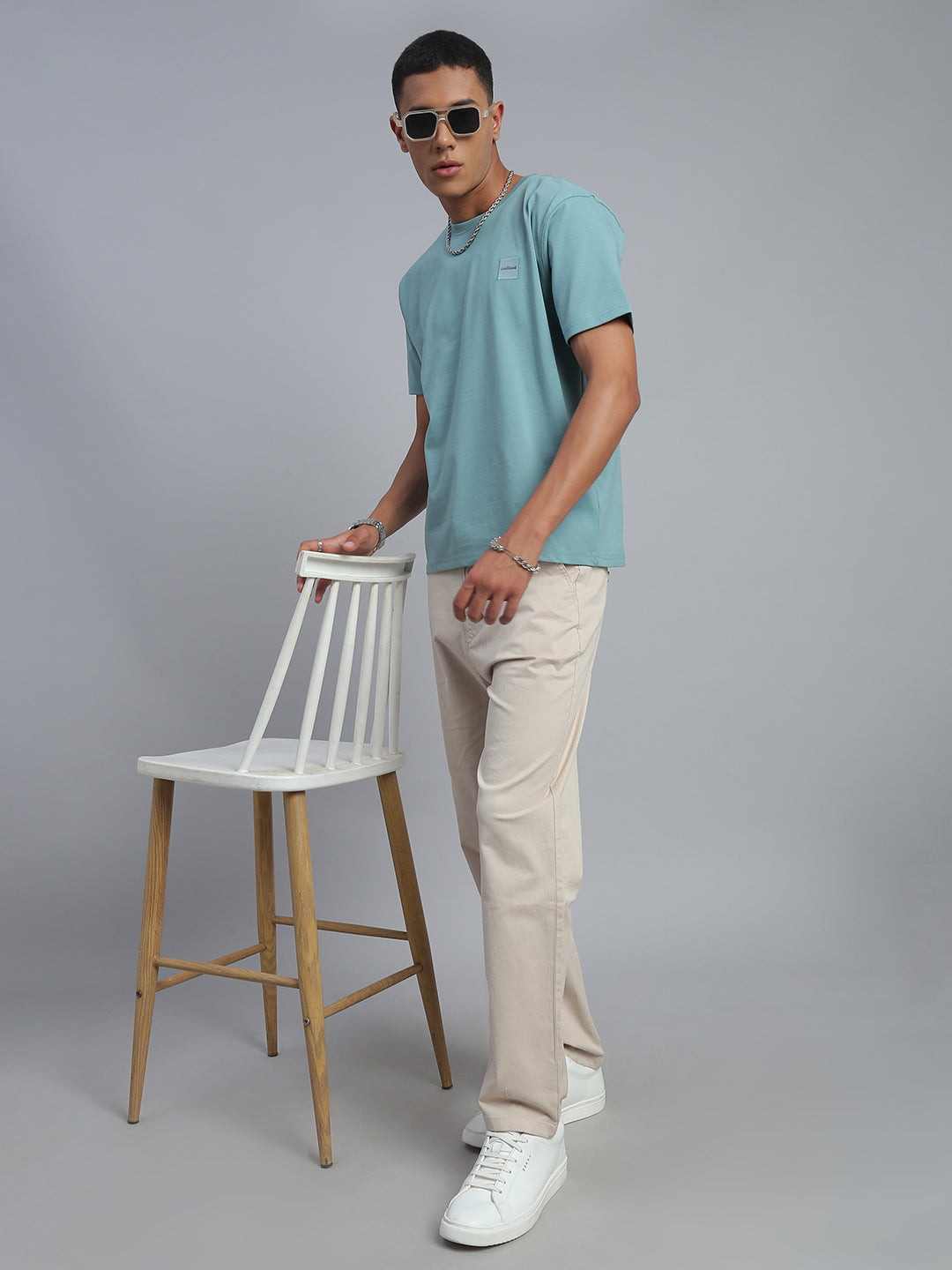 Dusty Mint Polo Cotton T-Shirt