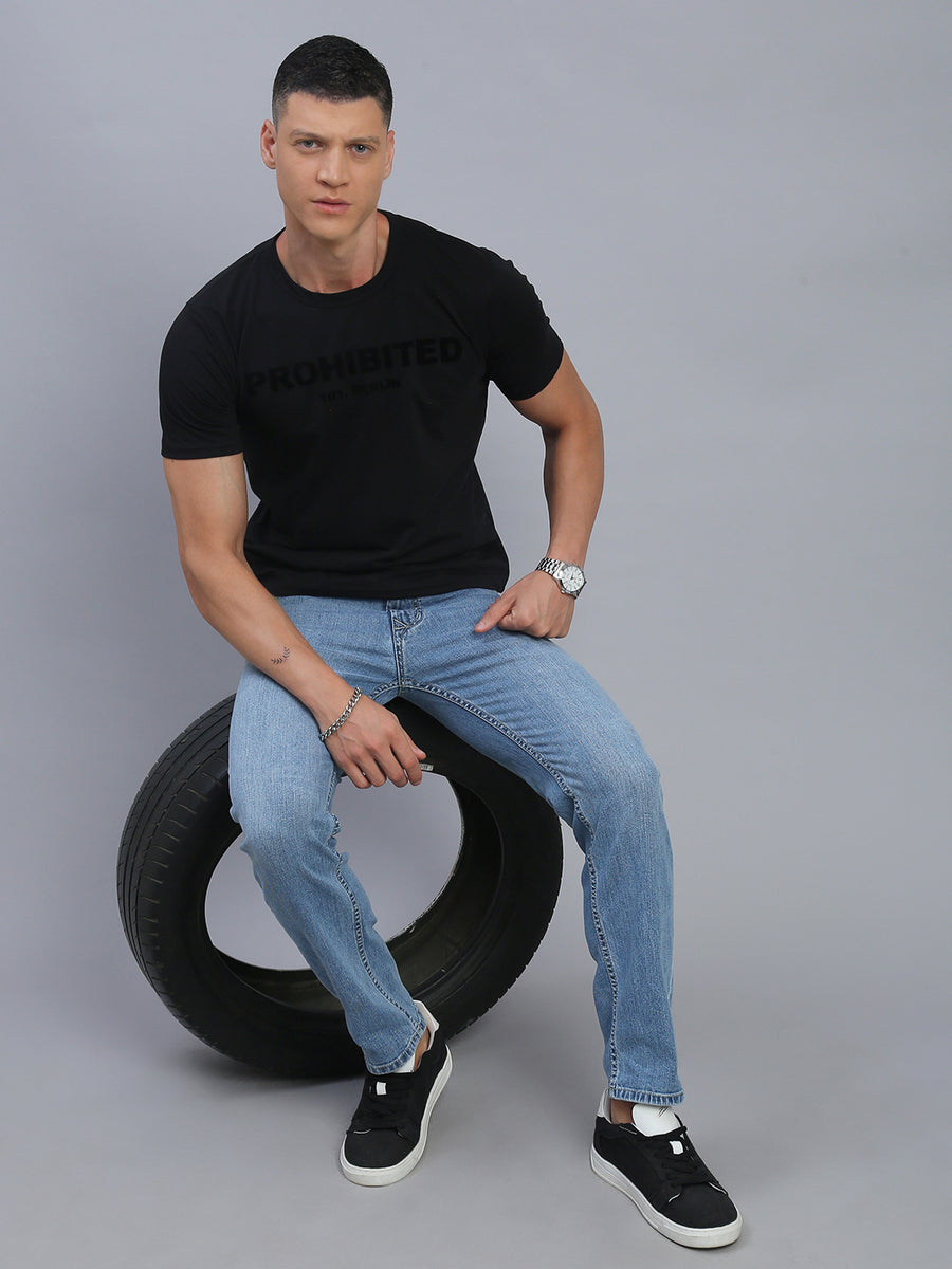 Charcoal Black Polo Cotton T-Shirt
