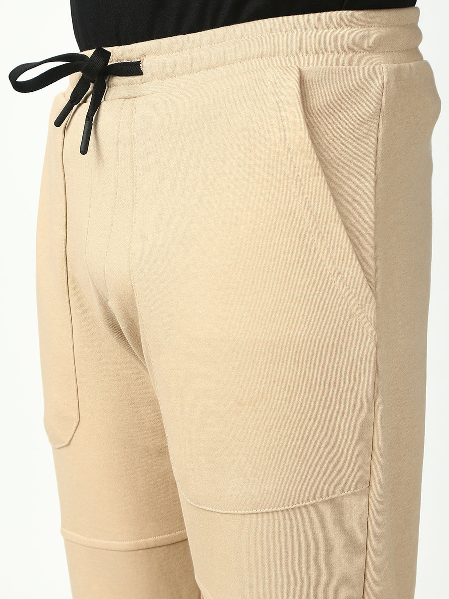 Beige Slim Fit Stretchable Jogger
