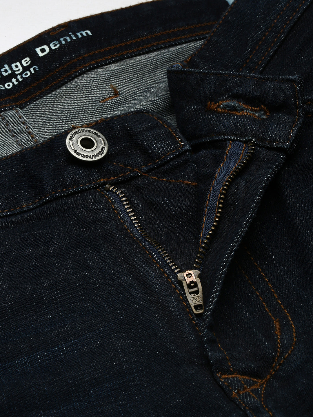 Raw Dark Blue Slim Straight Fit Stretchable Jeans