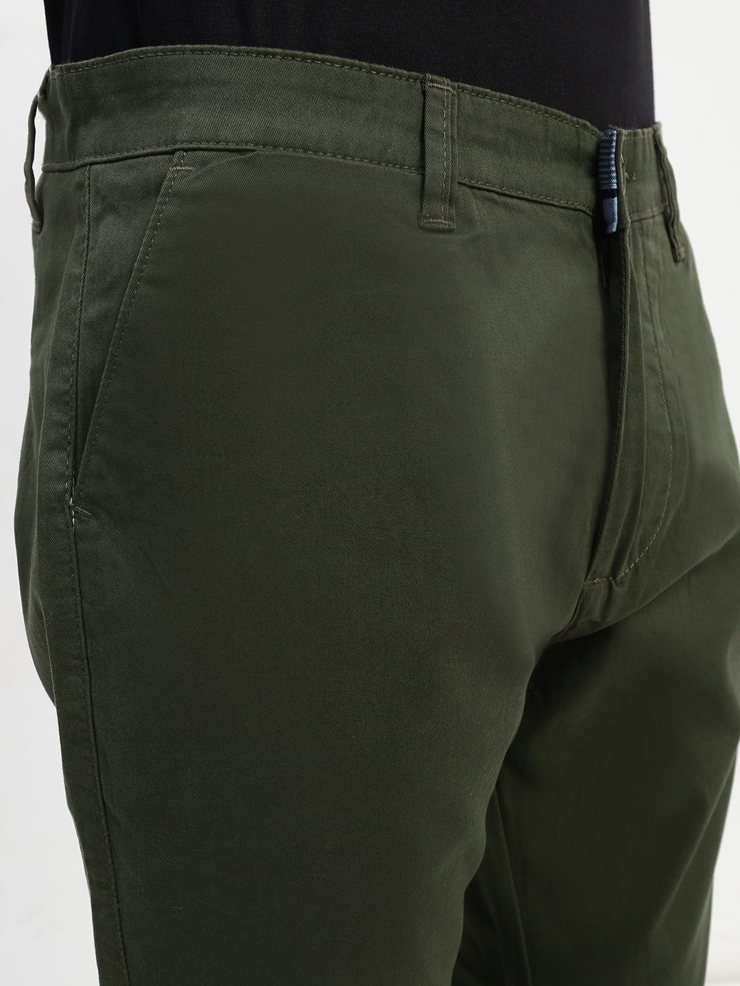 Olive Comfort Fit Chinos Paint
