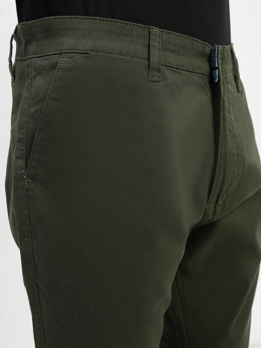 Olive Comfort Fit Chinos Paint