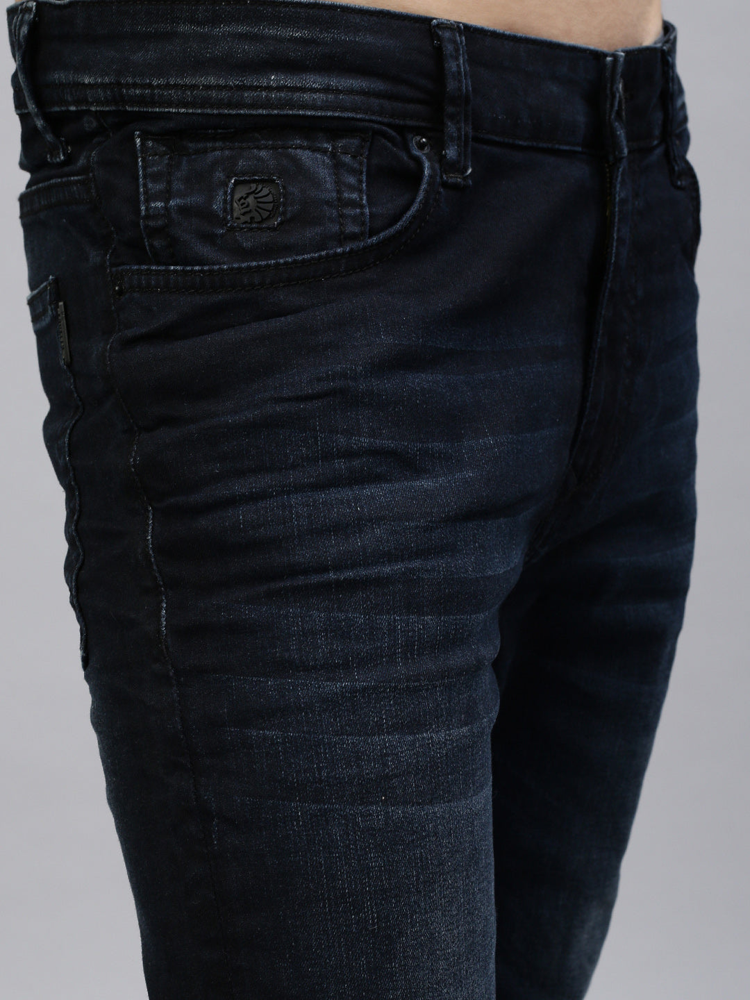 Dark Vintage Blue Straight Stretchable Jeans