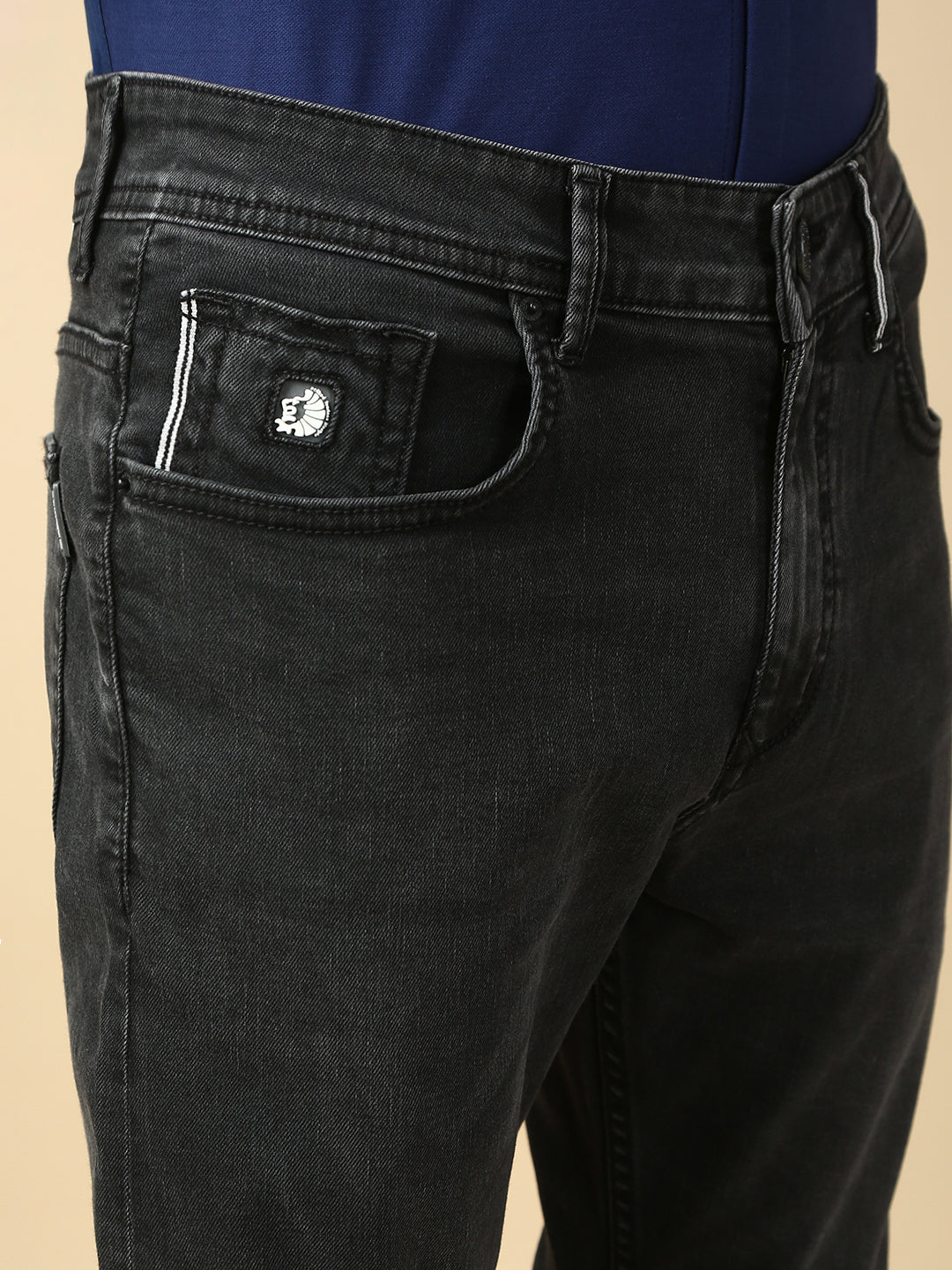 Carbon Black Selvedge Slim Straight Stretchable Jeans