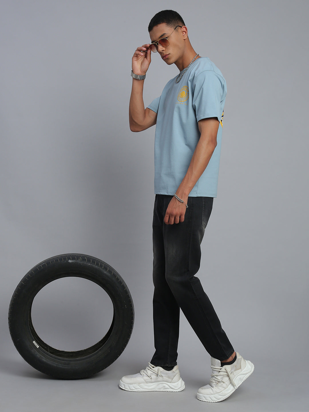 Carbon Black Relax Fit Stretchable Jeans