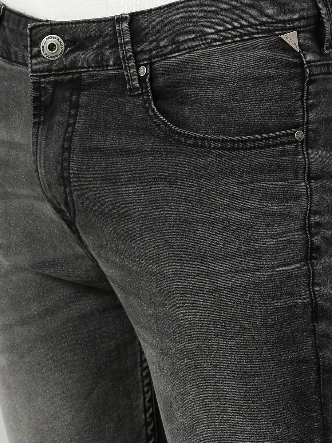 Black Gray Vintage Skinny Fit Stretchable Jeans