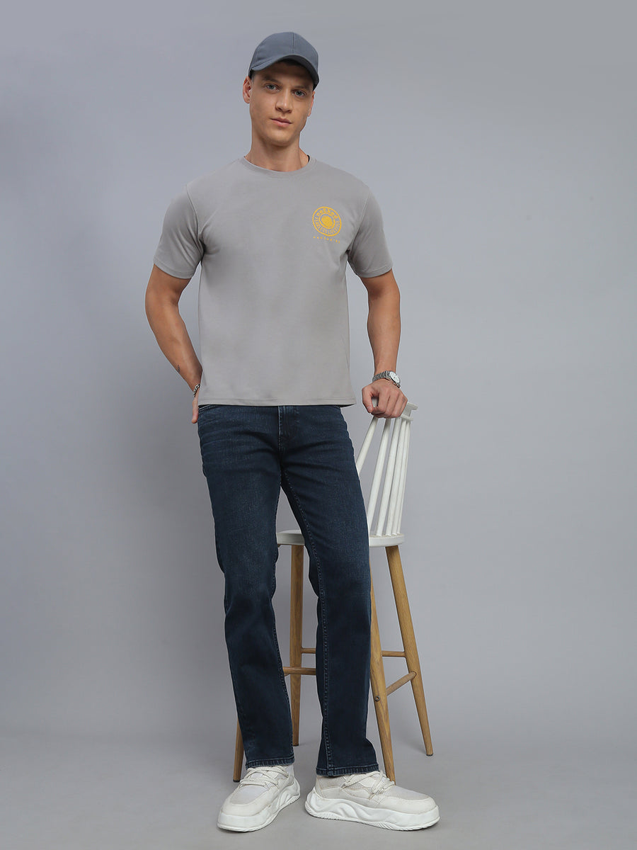 Dark Blue Vintage Regular Straight Fit Stretchable Jeans