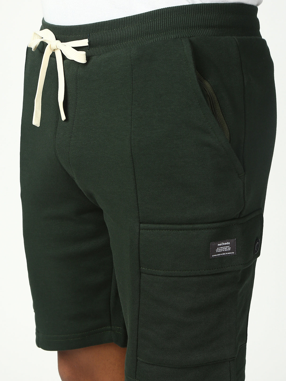 Bottle Green Relax Fit Shorts