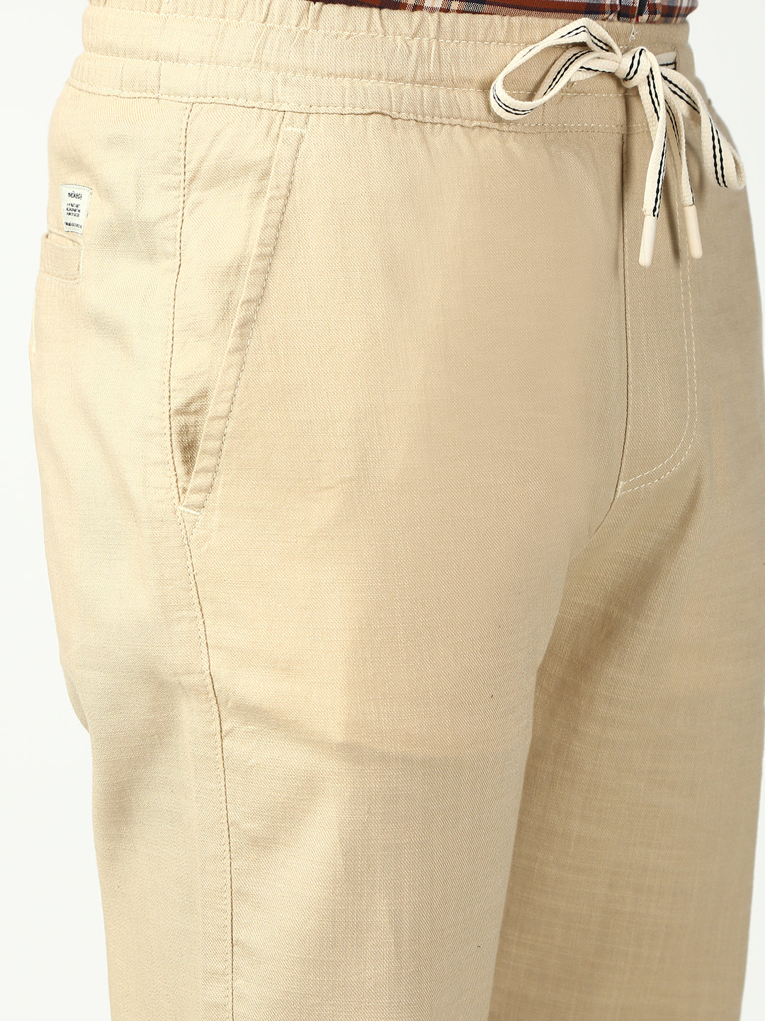 Khakhi Relax Fit Cross Pocket Cotton Pant