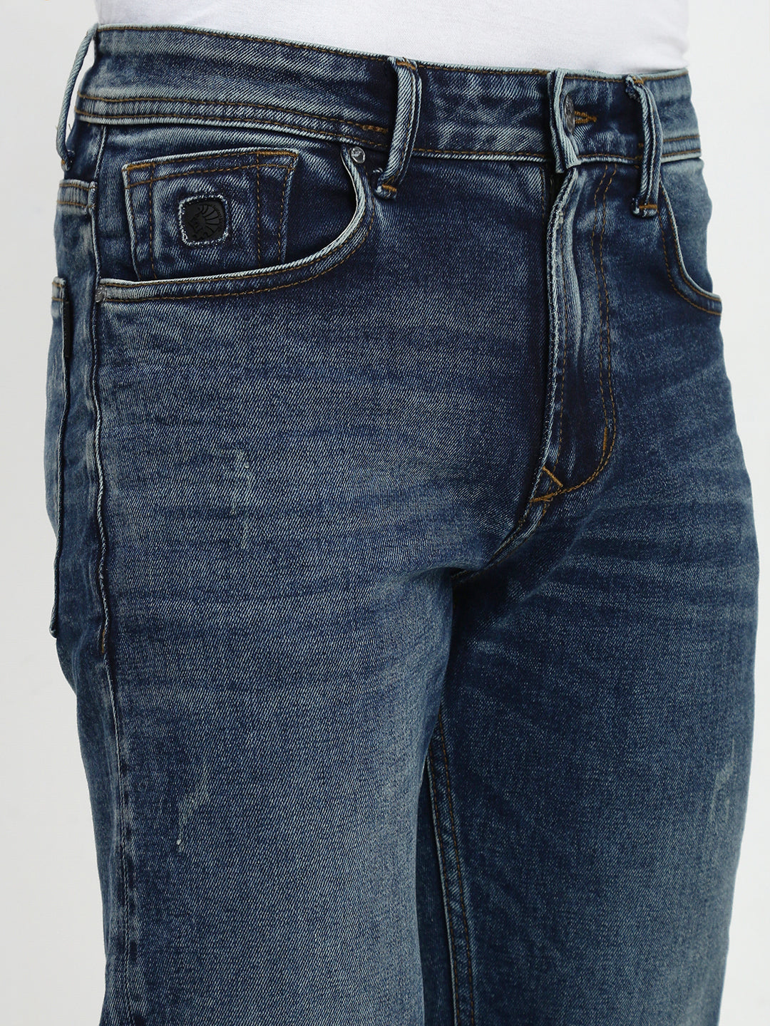 Vintage Blue Slim Fit Stretchable Jeans