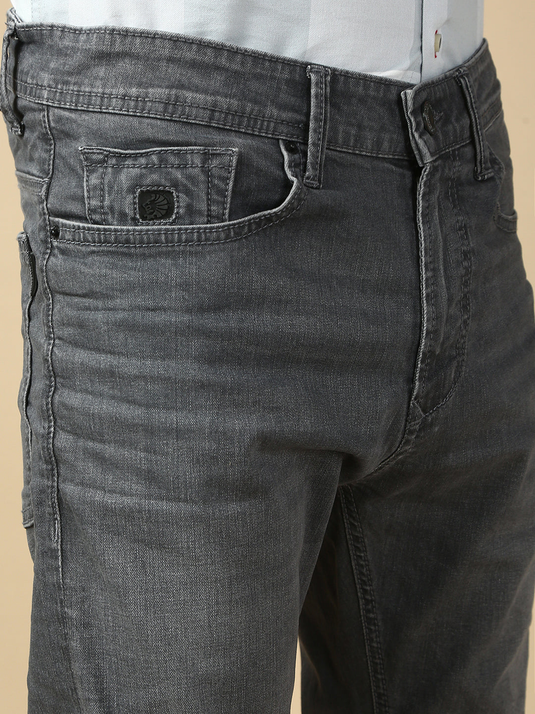 Dark Gray Slim Fit Stretchable Jeans