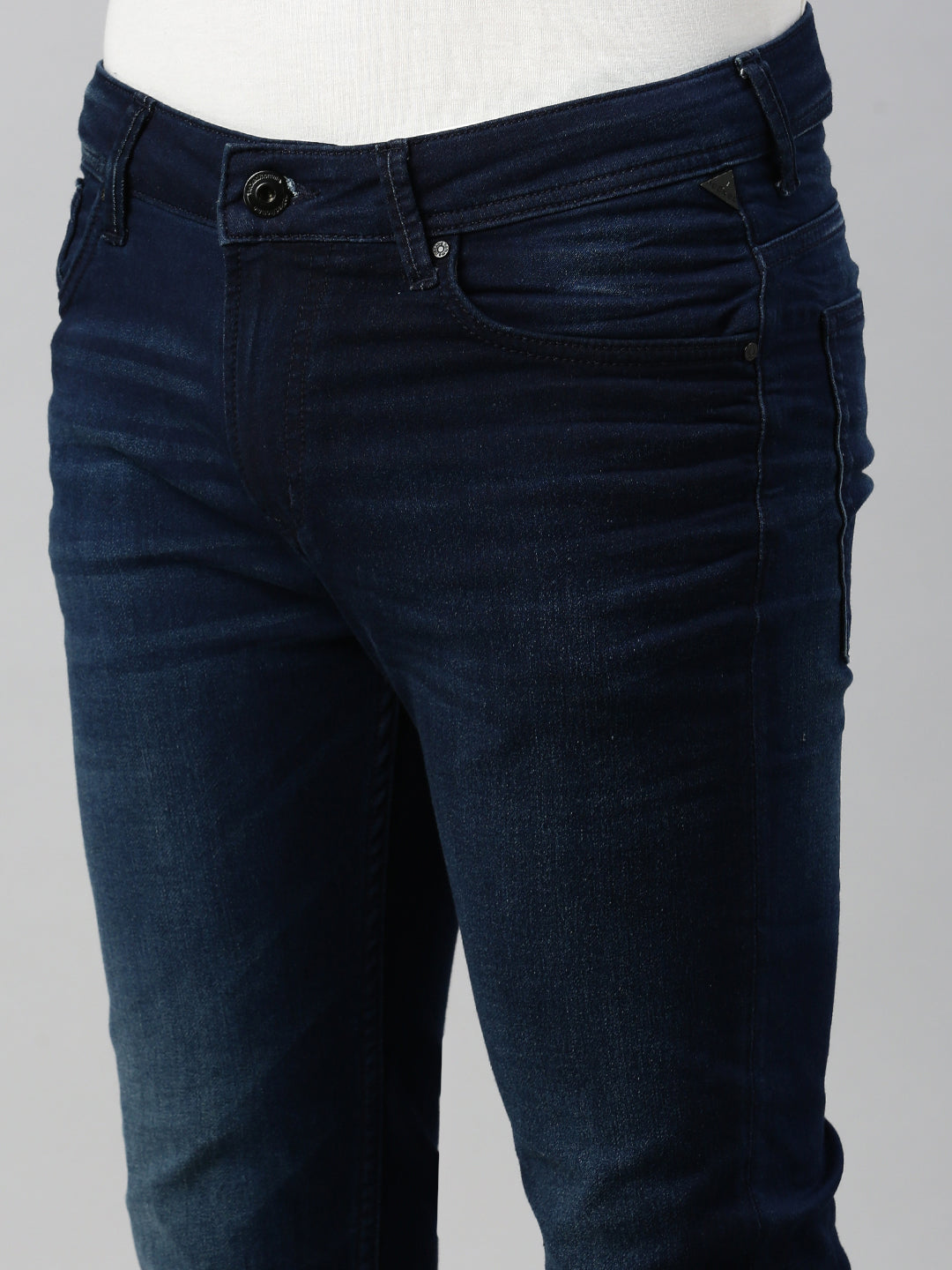 Blue Dark Vintage Slim Fit Stretchable Jeans