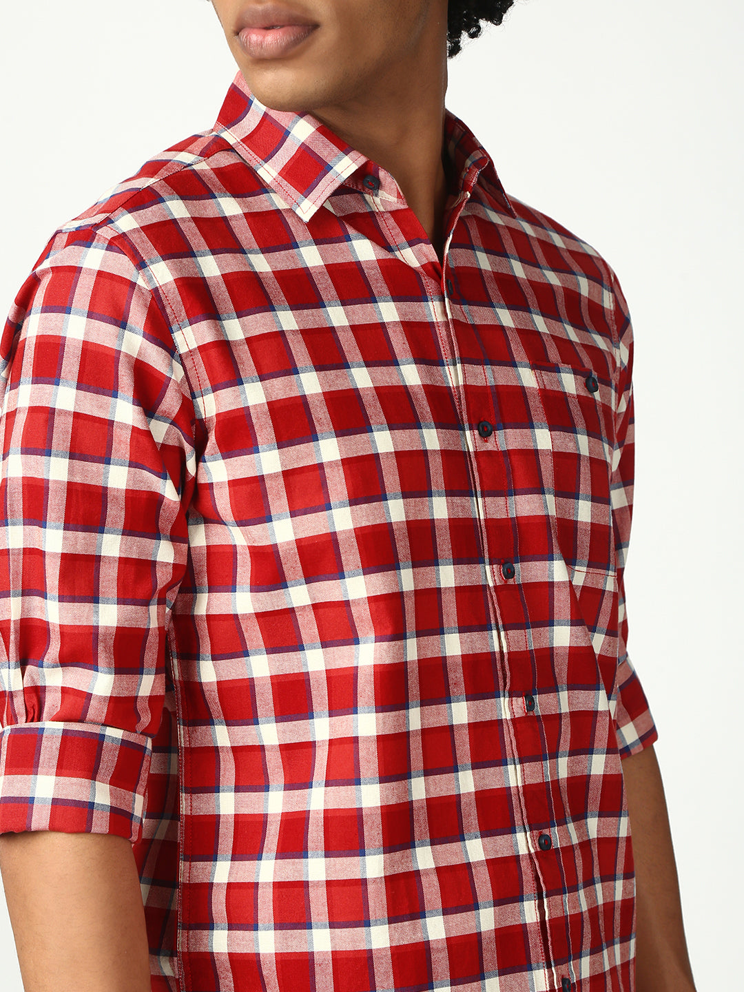 Checks Full Sleeve Relax Shirt With Pocket