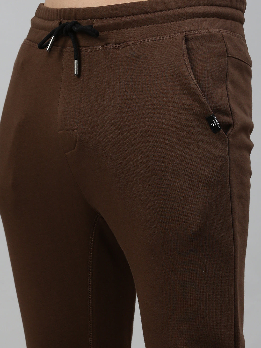 Brown Cotton Looper Men's Lower