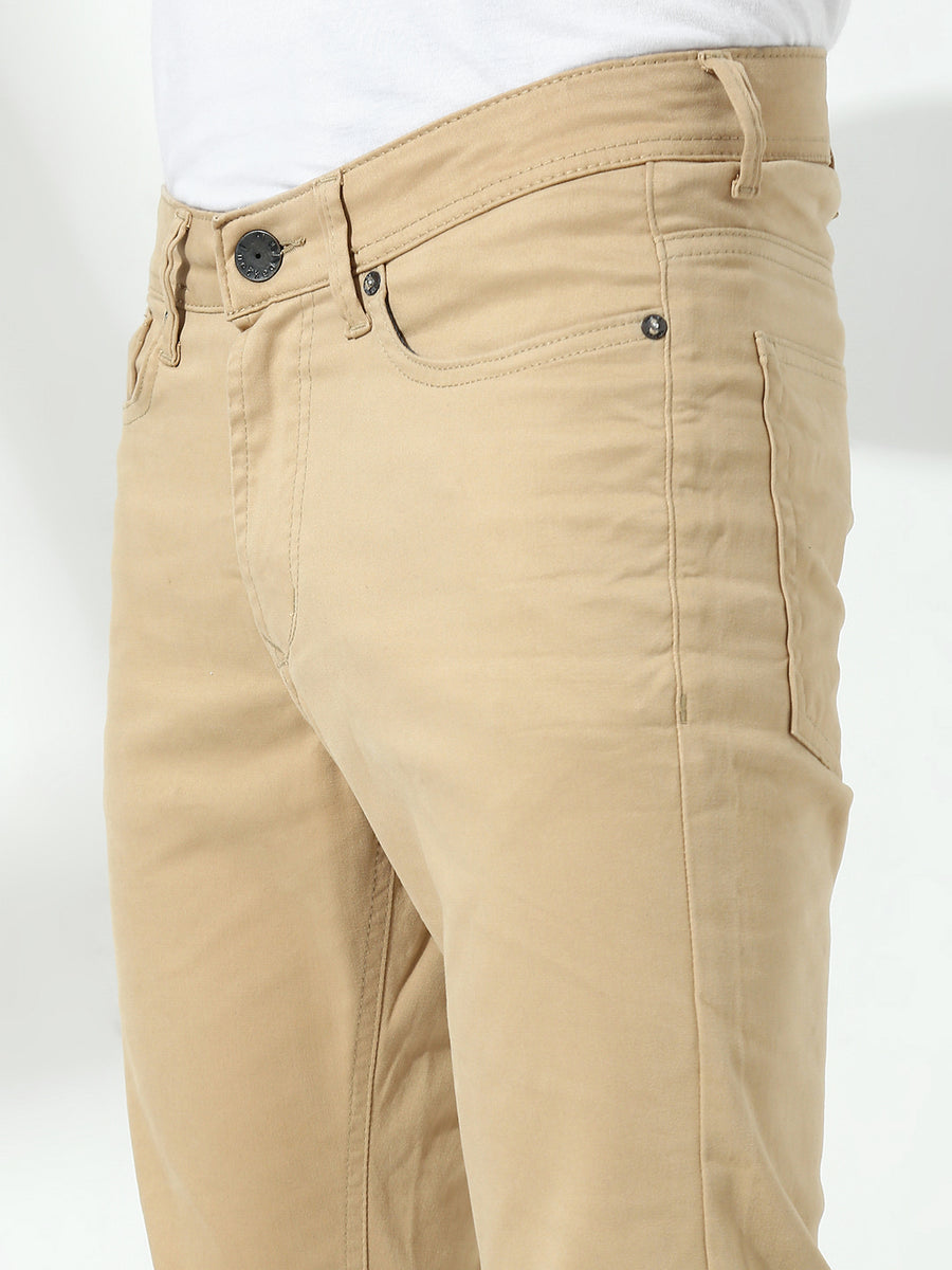 Khakhi  Slim  Fit Cross Pocket  Satin  Pants